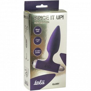 Анальная втулка с вибрацией Spice it up New Edition Glory, S, Ø 3 см, L 8,4 см, фиолетовый