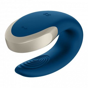 Satisfyer Double Love синий, с пультом ДУ
