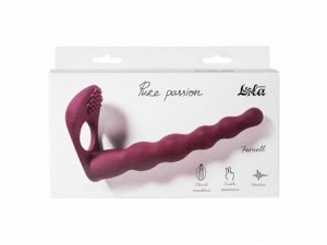 Вибронасадка для двойного проникновения Pure Passion Farnell, L 17 см, Ø 2,6 см, бордовый