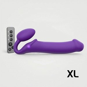 Вибрострапон Strap-On-Me с 3 моторами, фиолетовый L, L 17 см, Ø 4,2 см