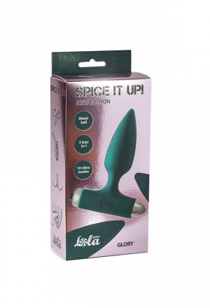 Анальная пробка с вибрацией Spice it up New Edition Glory Dark green