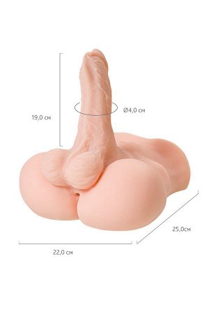 Мастурбатор с фаллосом Juicy Pussy Manuel, TPE, Ø 4 см, L 19 см