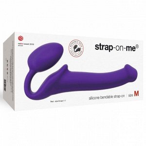 Гибкий страпон Strap-on-me Semi-Realistic, 24,5 см, Ø 3,3 см, фиолетовый