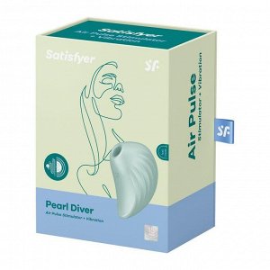 Satisfyer Pearl Diver вакуумный стимулятор с вибрацией мятный