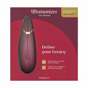 Бесконтактный клиторальный стимулятор Womanizer Premium 2, бордовый