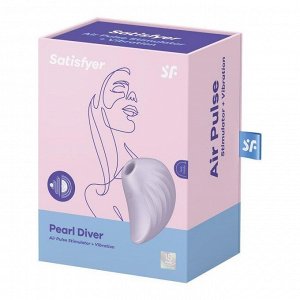 Satisfyer Pearl Diver вакуумный стимулятор с вибрацией фиолетовый