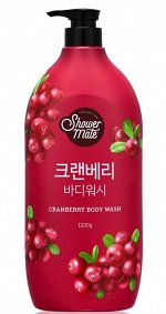 Натуральный гель для душа с ароматом клюквы Shower Mate Cranberry 1200г