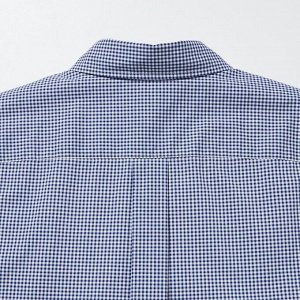 UNIQLO - рубашка из тонкого хлопка в клетку - 66 BLUE