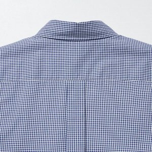 UNIQLO - рубашка из очень тонкого хлопка в клетку - 66 BLUE