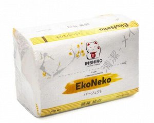 Салфетки бумажные Inshiro EkoNeko, 2 слоя, 150шт./ МЯГКАЯ упаковка
