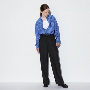 UNIQLO - стильные широкие брюки (76 см) - 09 BLACK