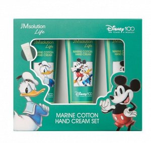 JMSolution Set Hand Cream Disney Life Marine Cotton Набор кремов для рук с протеинами морского шелка, 50мл*3шт