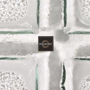 Менажница 4 секции Magistro «Сияние», 25x25x2 см, цвет золотой