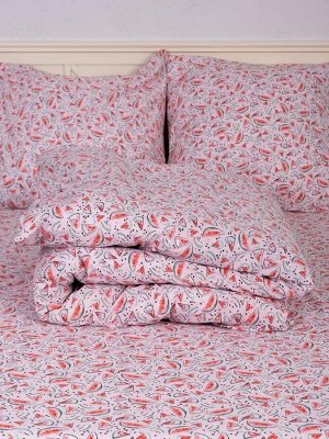 Комплект постельного белья 1,5-спальный, перкаль, детская расцветка (Арбузики, розовый)