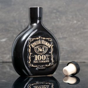 Штоф керамический «Джек», 175 мл, цвет чёрный