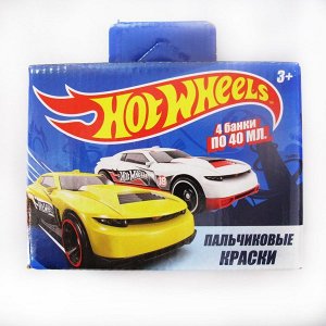 88630-no Краски пальчиковые "Hot Wheels", 4 цвета по 40мл