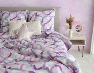 Комплект постельного белья 1,5-спальный, бязь "Комфорт" (Диалог, розовый)