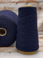 Пряжа для вязания 100 гр.,Lambswool 100% кардный меринос 1500м/100гр Темно-синий