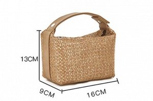 Косметичка-сумка, плетеная, цвет коричневый
