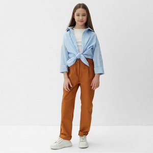 Брюки для девочки MINAKU: Casual collection KIDS, цвет рыжий, рост