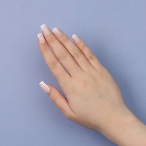 Накладные ногти «Classic French», 24 шт, с клеевыми пластинами, форма мягкий квадрат, цвет нежно-розовый/белый