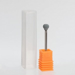 Фреза корундовая для маникюра «Шар», средняя жёсткость, 7 мм, в пластиковом футляре