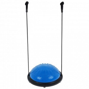 Полусфера BOSU гимнастическая ONLYTOP, массажная, с насосом, 46х20 см, цвет синий