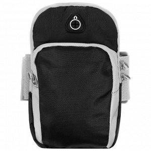 Сумка спортивная на руку ONLYTOP, 18x12 см, чёрная