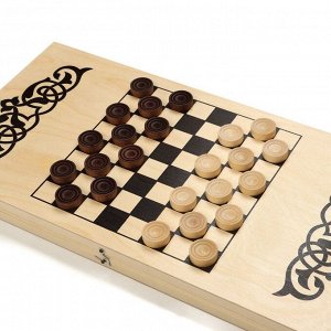 Нарды деревянные большие, настольная игра «Узор» 50x50 см, с шашками