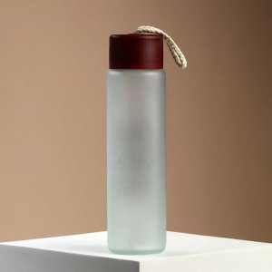 Бутылка для воды стеклянная «Люби, смейся, живи», 350 мл, МИКС