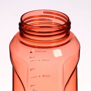 Бутылка для воды SPORT, 650 мл, 23 х 7.6 х 4.8 см, красная