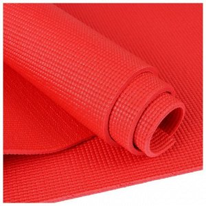 Коврик для йоги Sangh, 173х61х0,6 см, цвет красный