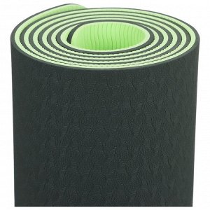 Коврик для йоги Sangh, 183?61?0,6 см, цвет тёмно-зелёный