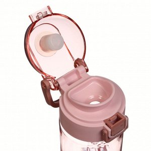 Бутылка для воды SPORT, 550 мл, 20.5x7x4.8 см, розовая