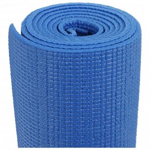 Коврик для йоги Sangh «Девушка и лотос», 173х61х0,4 см, цвет синий
