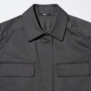 UNIQLO - куртка из смешанного хлопка на кулиске - 56 OLIVE