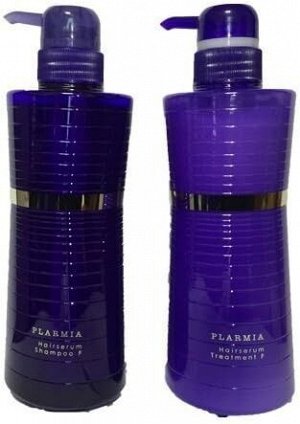MILBON Plarmia Hairserum F - шампунь и смываемый тритмент для силы и объема тонких волос