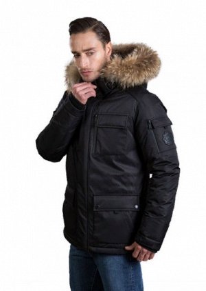 Мужская зимняя куртка Hermzi, цвет Black Черный