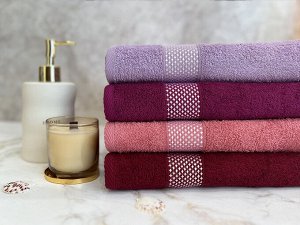 Полотенце махровое Сафия Кристалики 3012 коралловый
