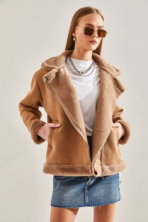 Женское замшевое плюшевое ламинированное пальто 2331 60101009