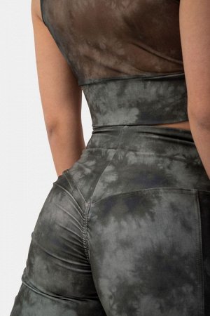 Леггинсы NEBBIA ECO Camo Green Mesh Leggings "Breathe" (зелёный камуфляж)(400)