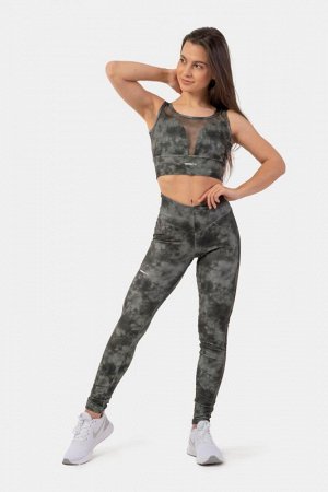 Леггинсы NEBBIA ECO Camo Green Mesh Leggings "Breathe" (зелёный камуфляж)(400)