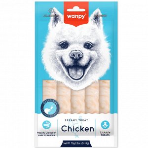 Wanpy Dog Крем лакомство для собак "нежное пюре" из курицы 70 г