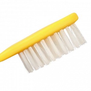 Набор для ухода за волосами: расческа и щетка «Цветочек»,  цвет желтый
