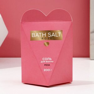 Cоль для ванны «Bath Salt», 200 г, аромат роза, ЧИСТОЕ СЧАСТЬЕ