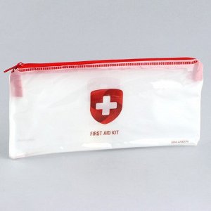 Аптечка дорожная плоская "FIRST AID KIT", 20,5*9,5 см.