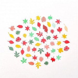 Декоративные элементы для декора «Листья», объёмные, разноцветные