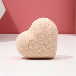 Бомбочка для ванны в форме сердца "Котики", 130 гр, аромат сочный кокос