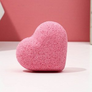 Бомбочка для ванны в форме сердца "Отношения", 130 гр, аромат малина