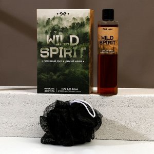 Набор Wild spirit, гель для душа, 250 мл и мочалка для тела